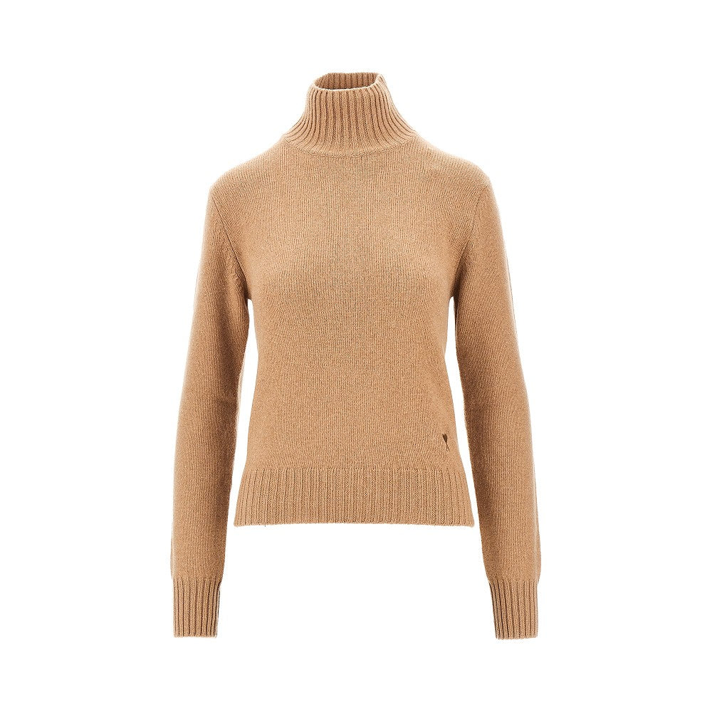 Pullover a collo alto in cachemire
