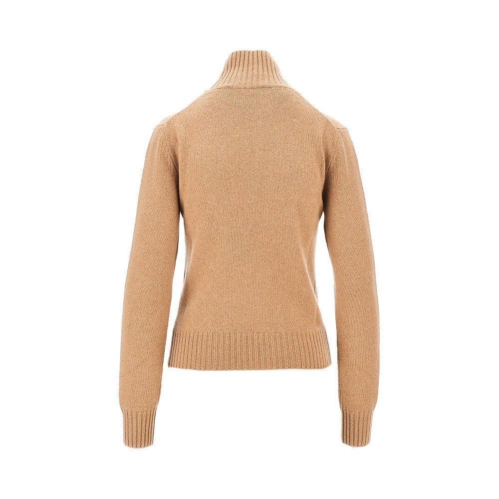 Pullover a collo alto in cachemire