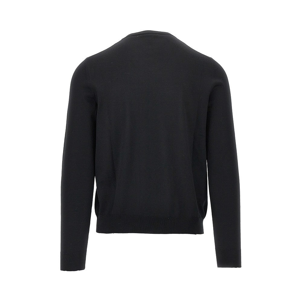 Pullover in lana con scollo a V