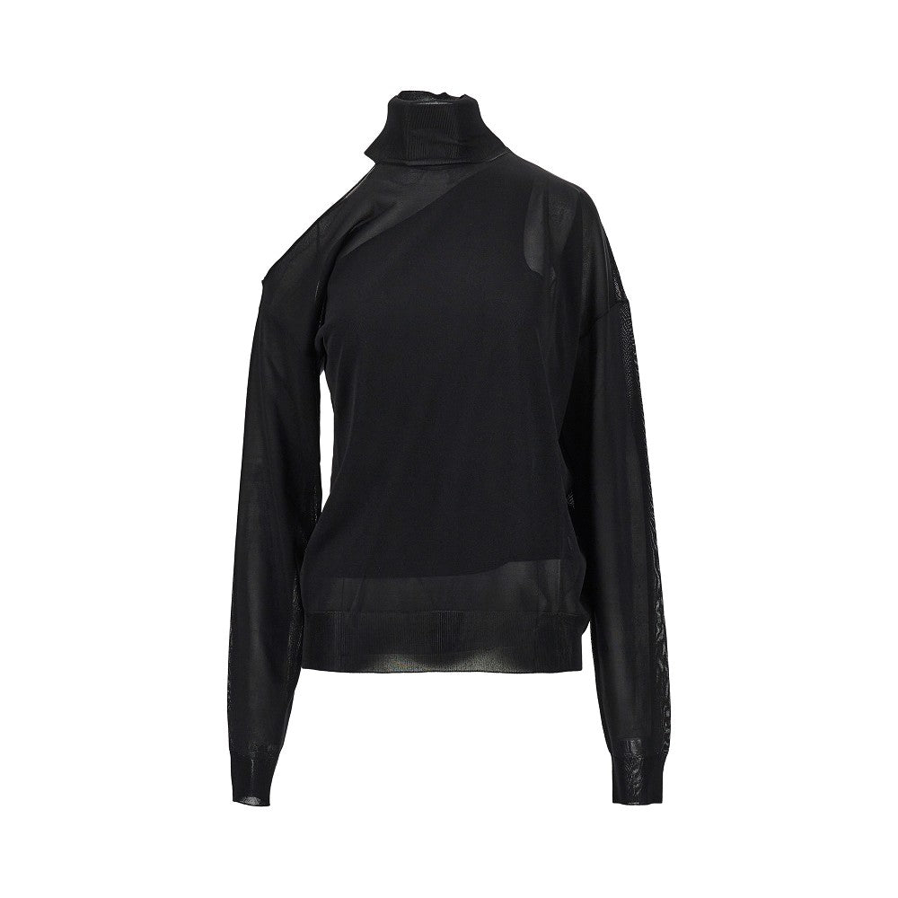 Top in organza di seta