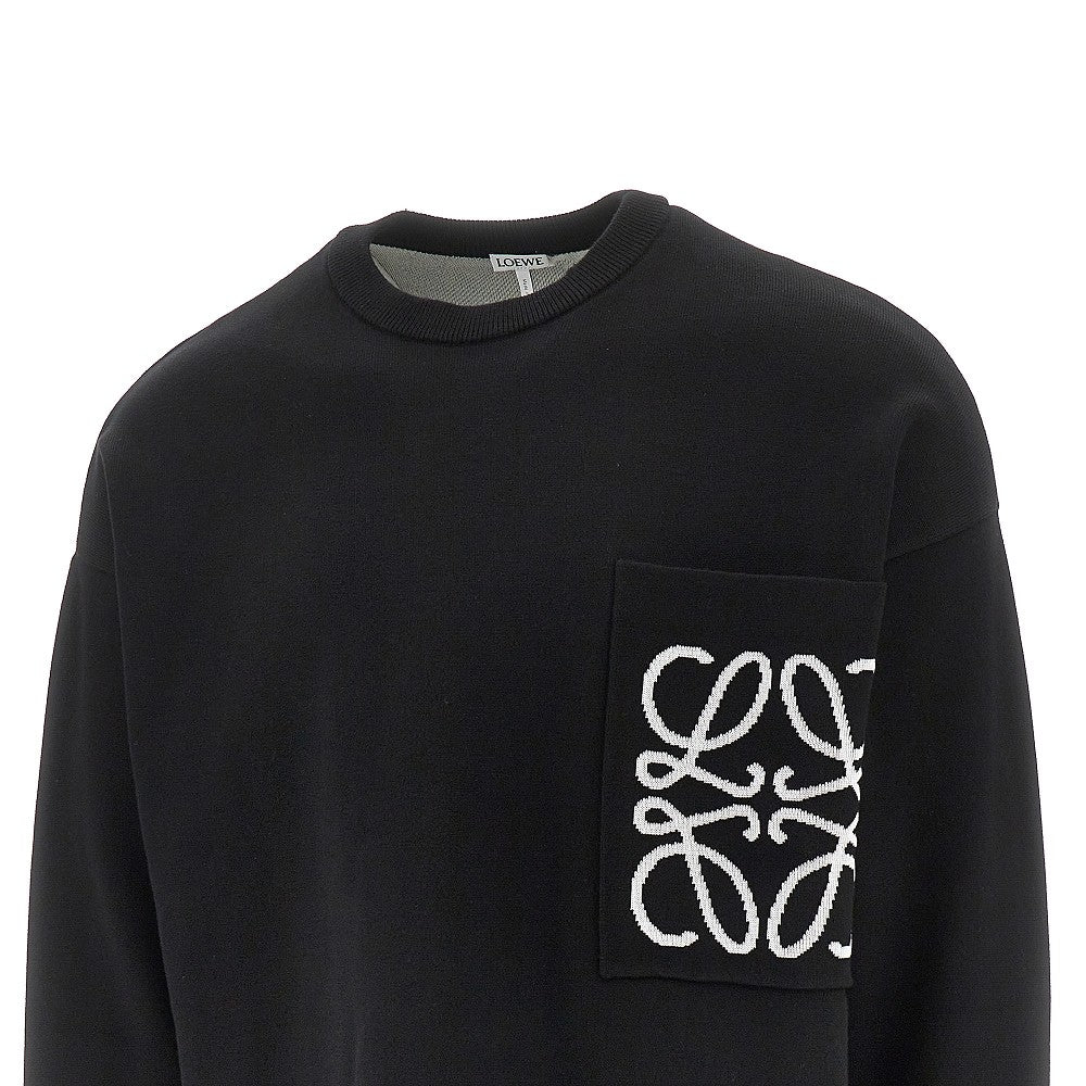 'Anagram' pocket cotton-blend sweater