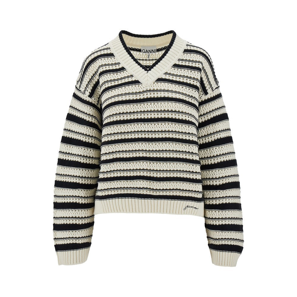 Striped organic cotton sweater