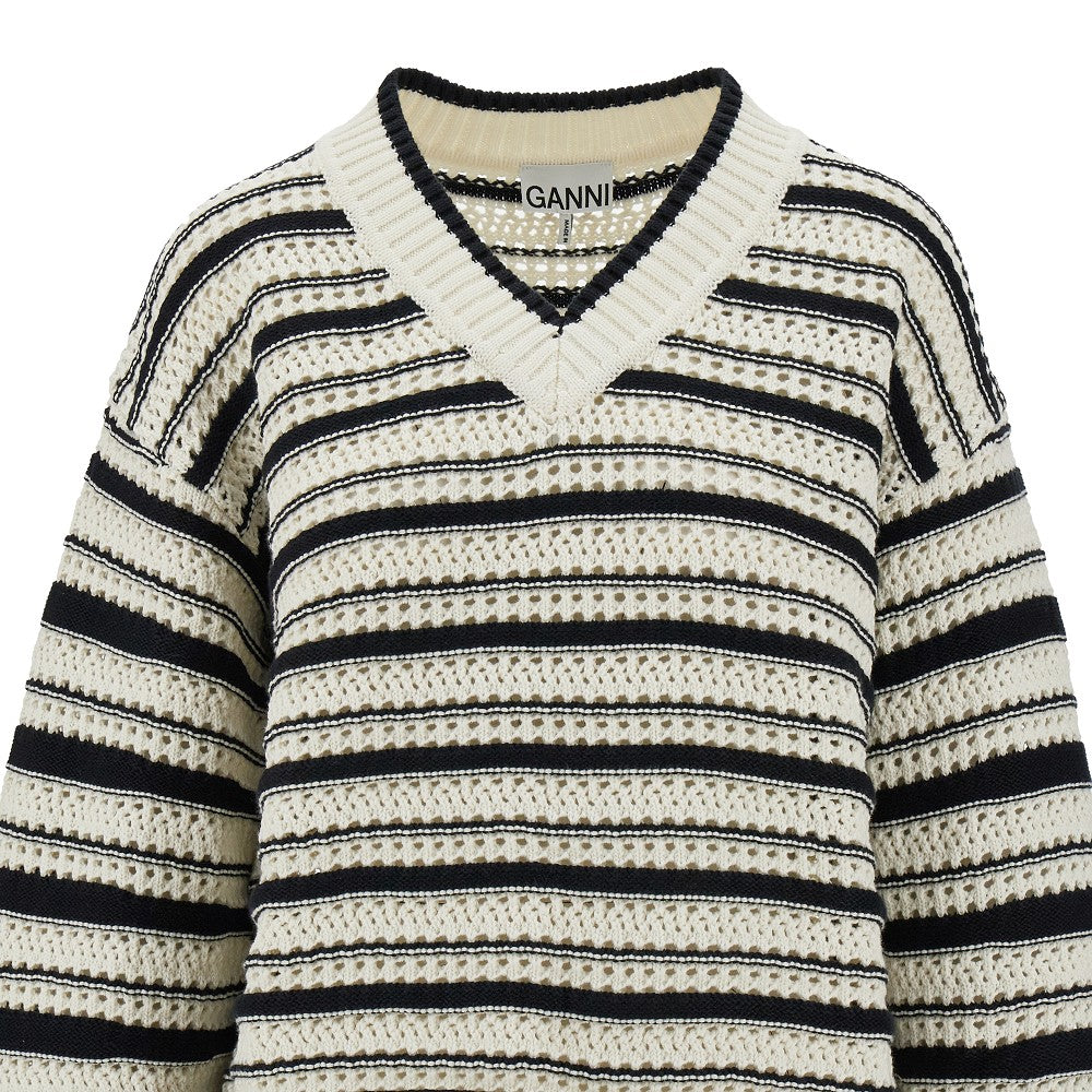 Striped organic cotton sweater