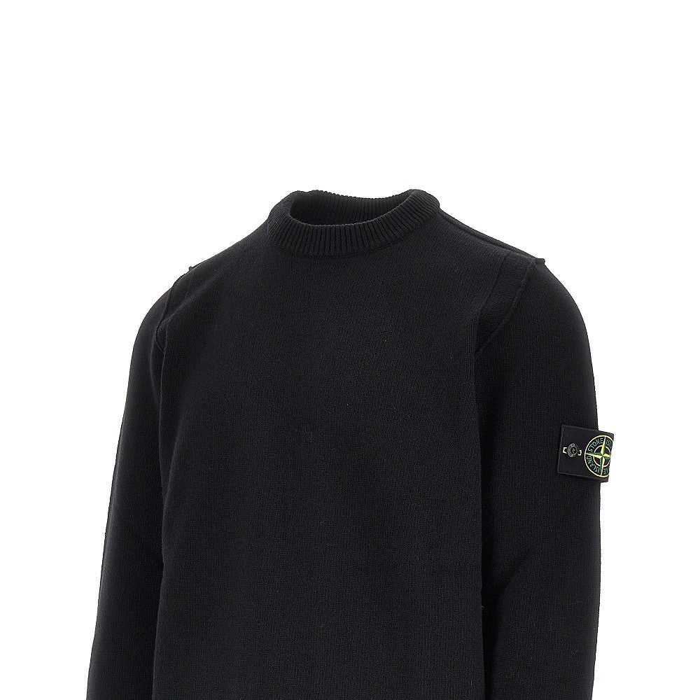 Pullover in maglia con Badge Logo