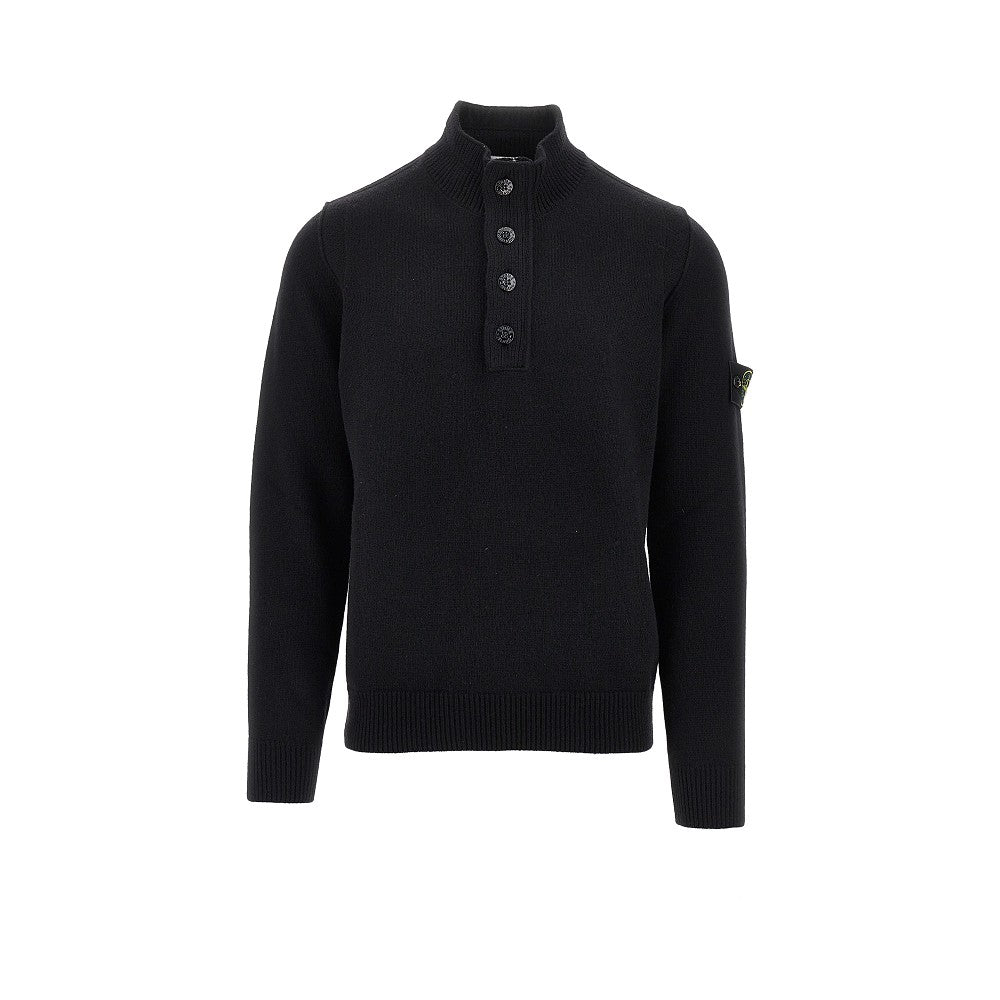 Pullover in maglia con Badge Logo