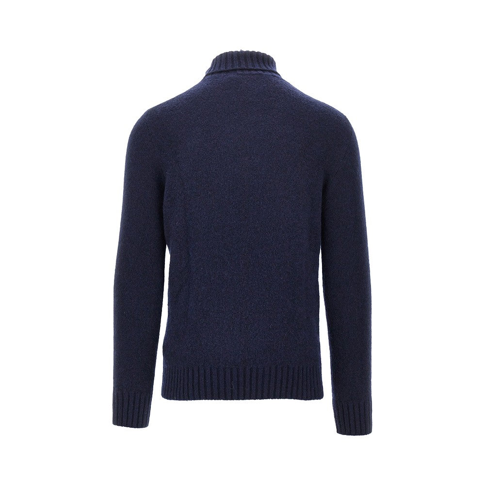 Pullover a collo alto in misto cachemire
