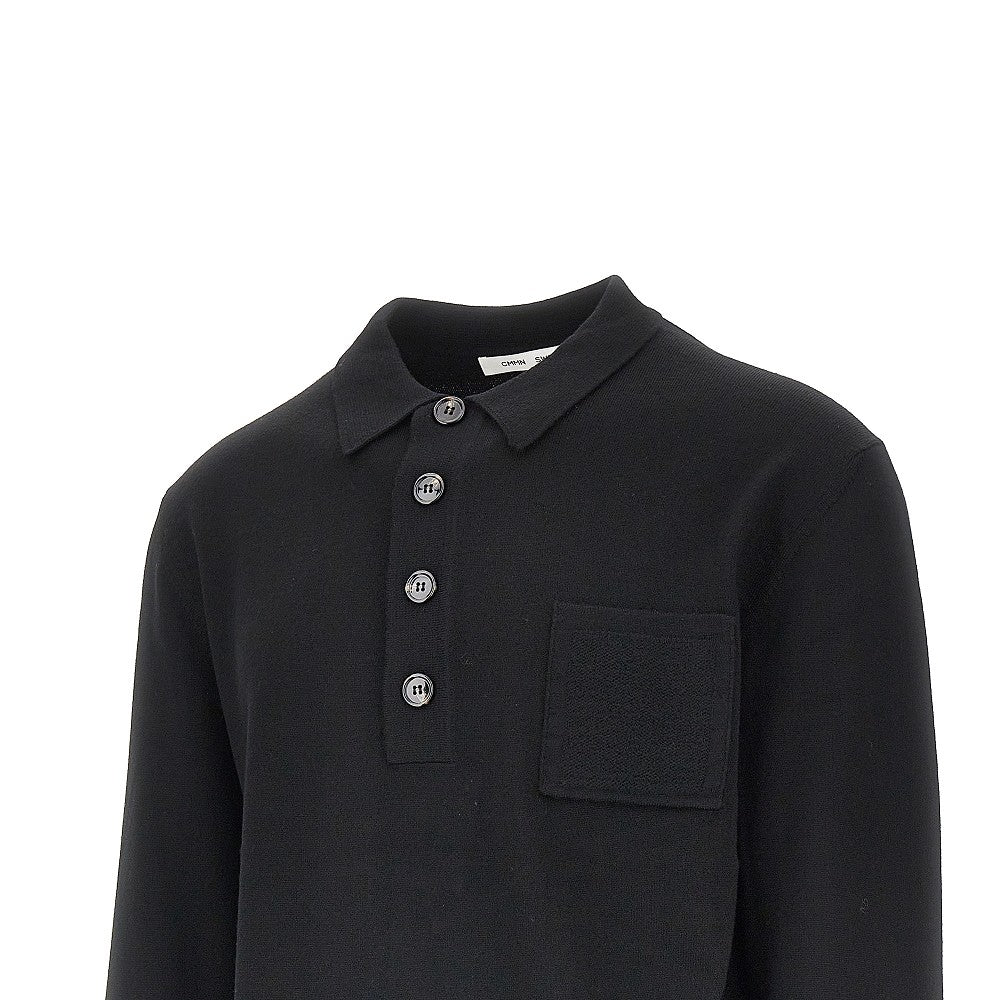 'Curtis' wool polo shirt