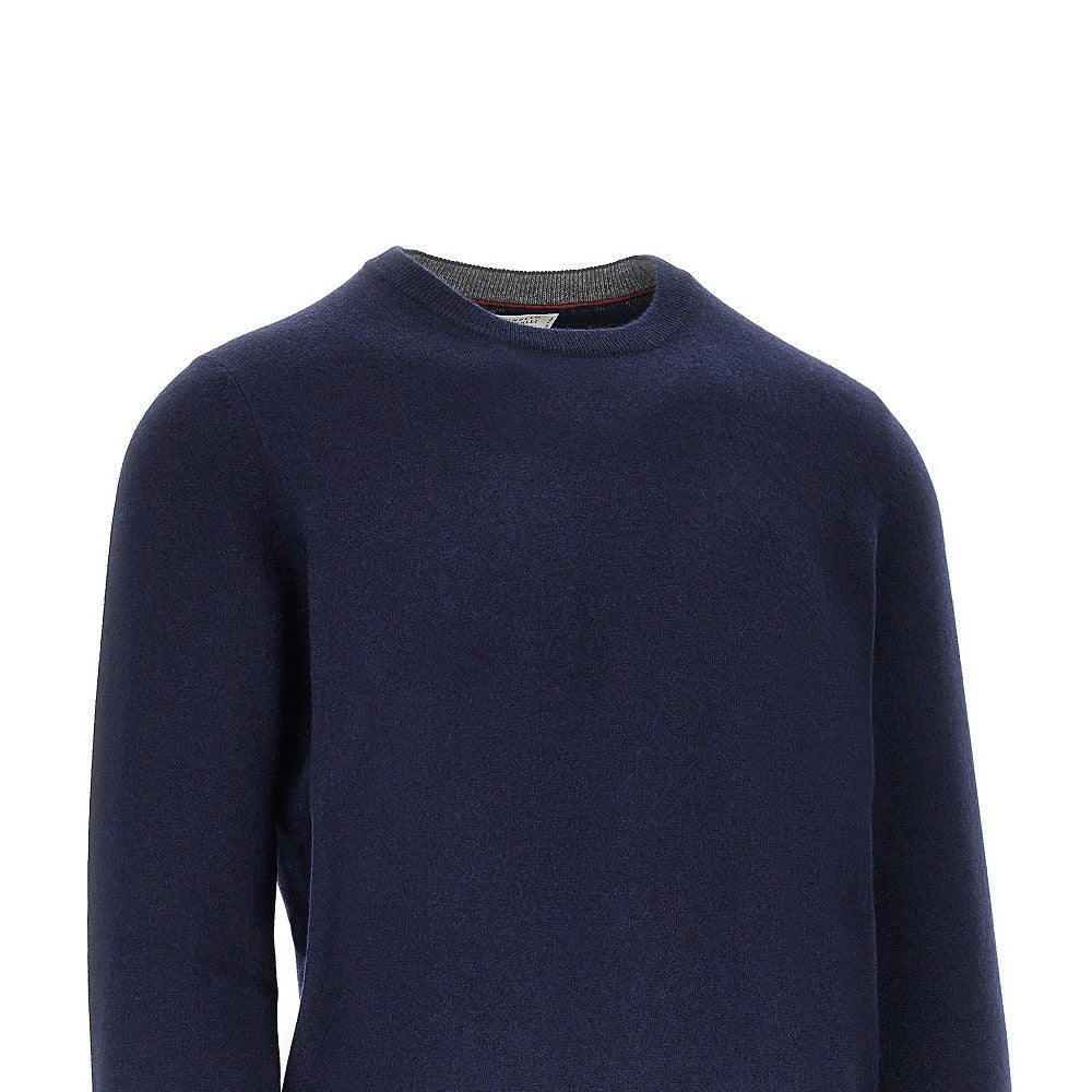 Pullover girocollo in cachemire