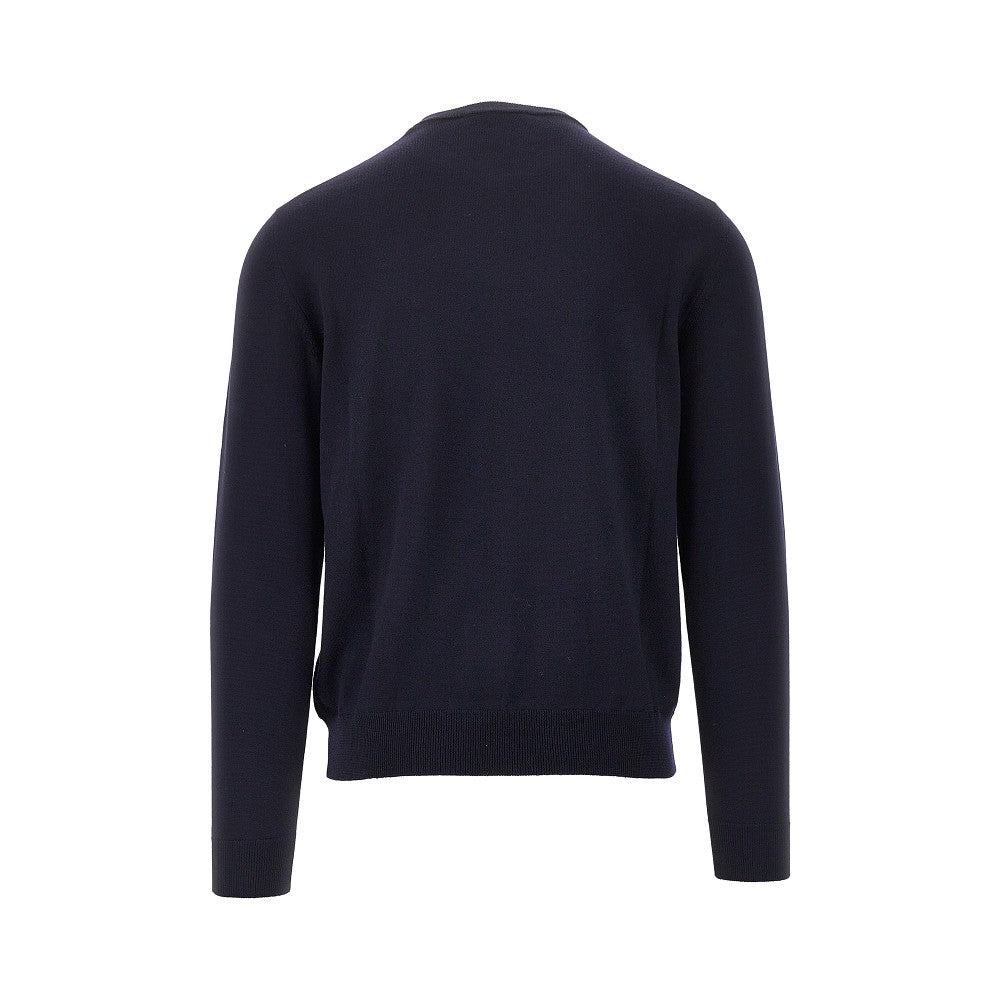 Pullover girocollo in lana merino