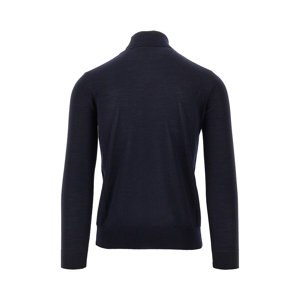 Silk and wool blend knitted turtleneck