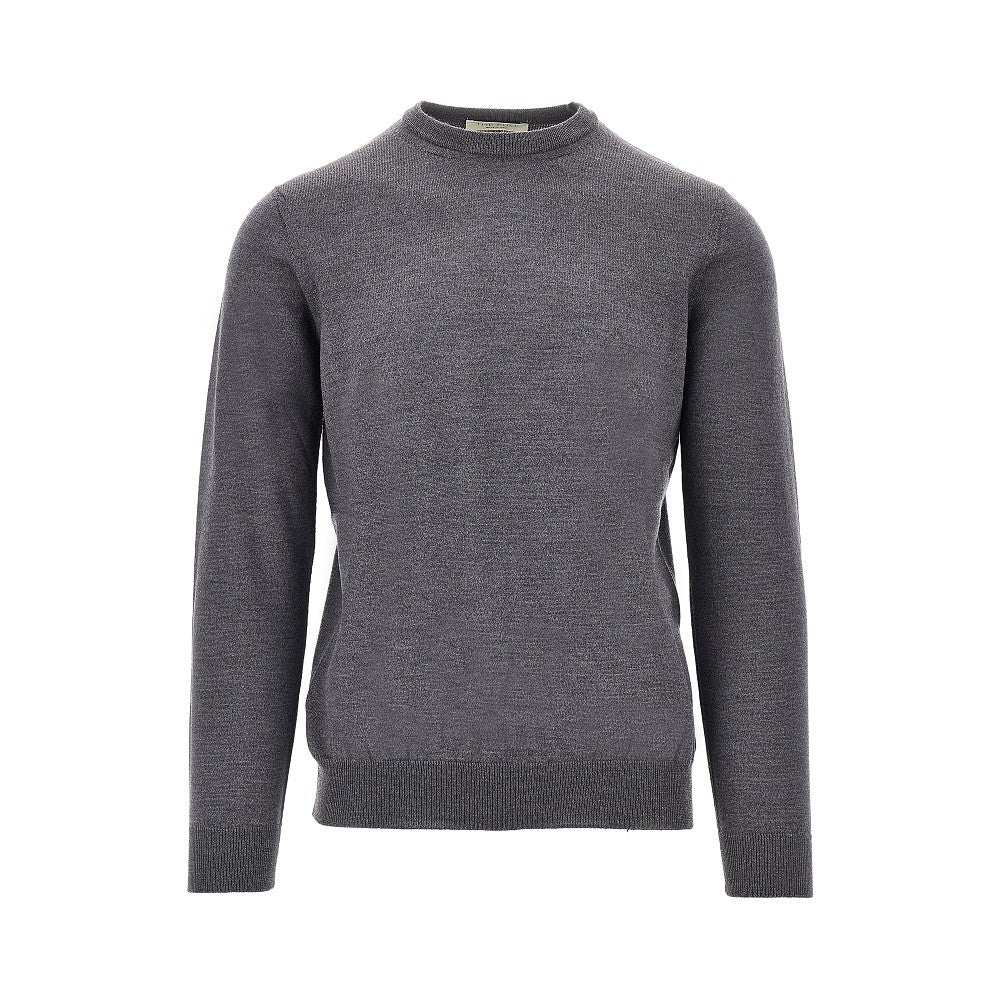 Pullover girocollo in lana merino