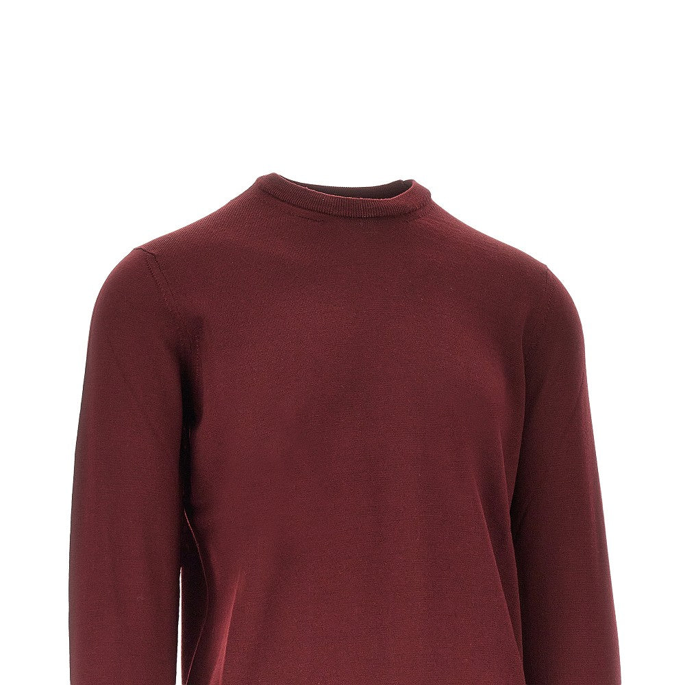 Pullover girocollo in lana merino