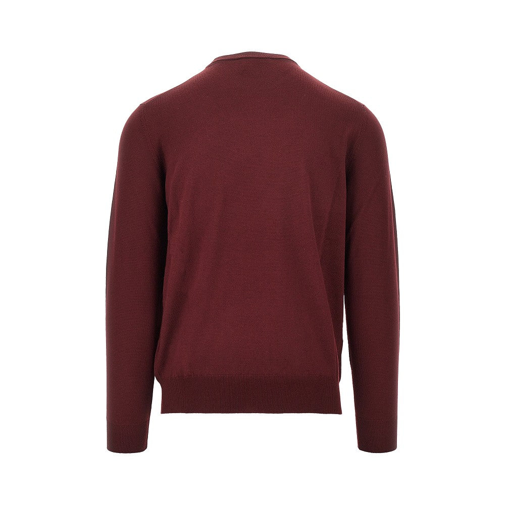 Pullover girocollo in lana merino