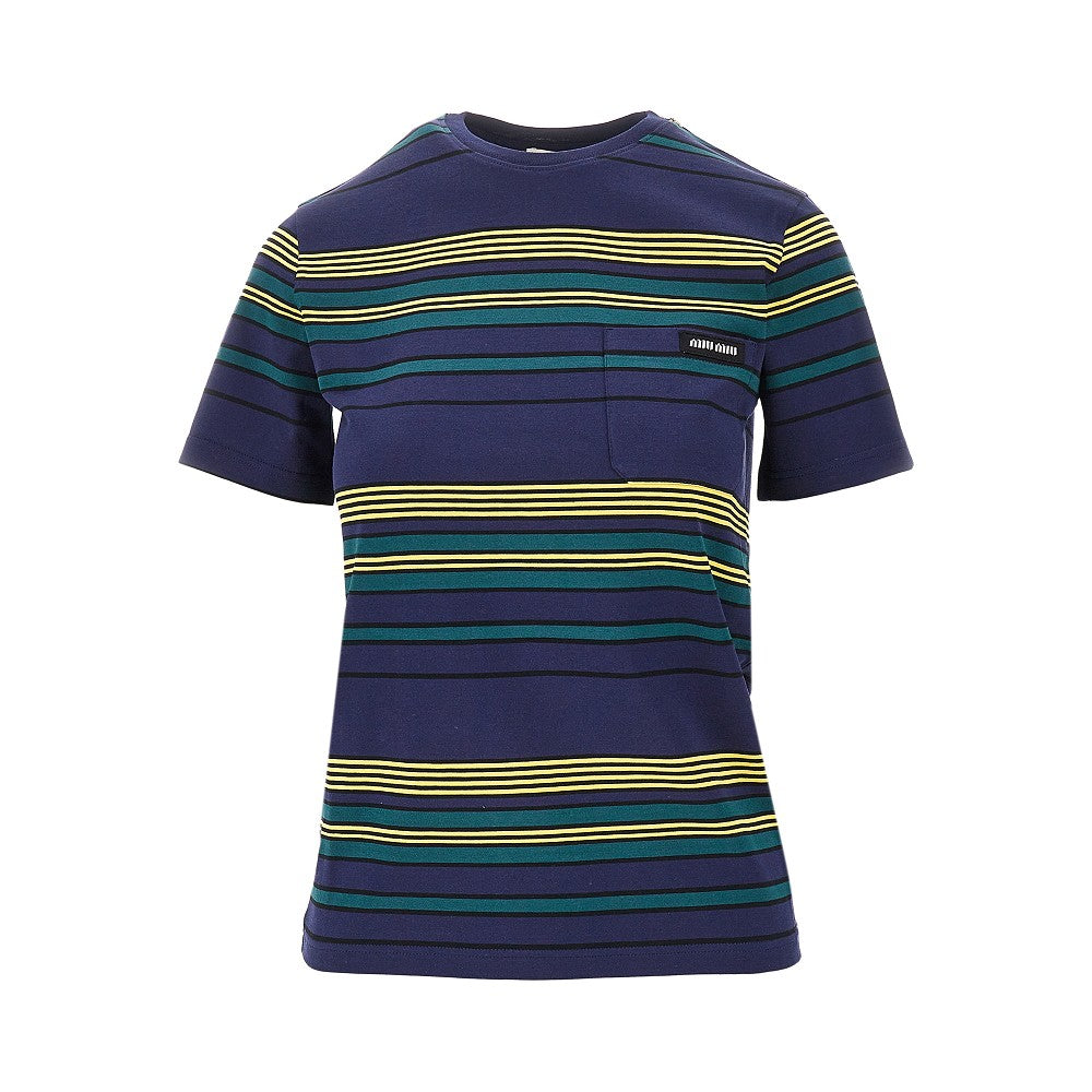 T-shirt in cotone con motivo a righe