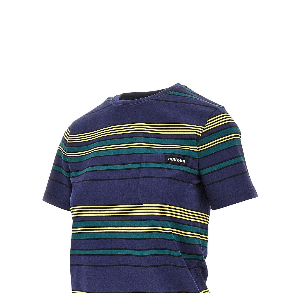 T-shirt in cotone con motivo a righe