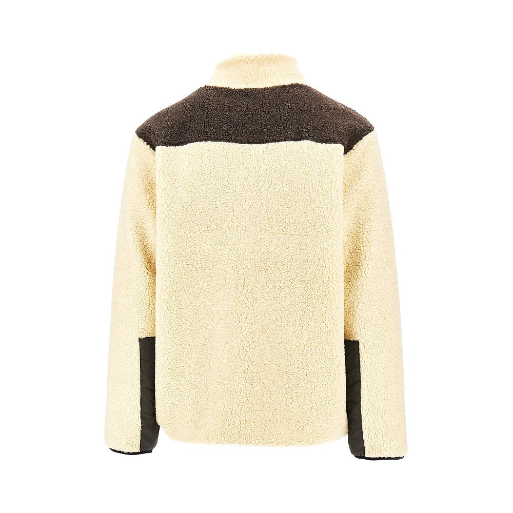 Color Block sherpa fleece jacket