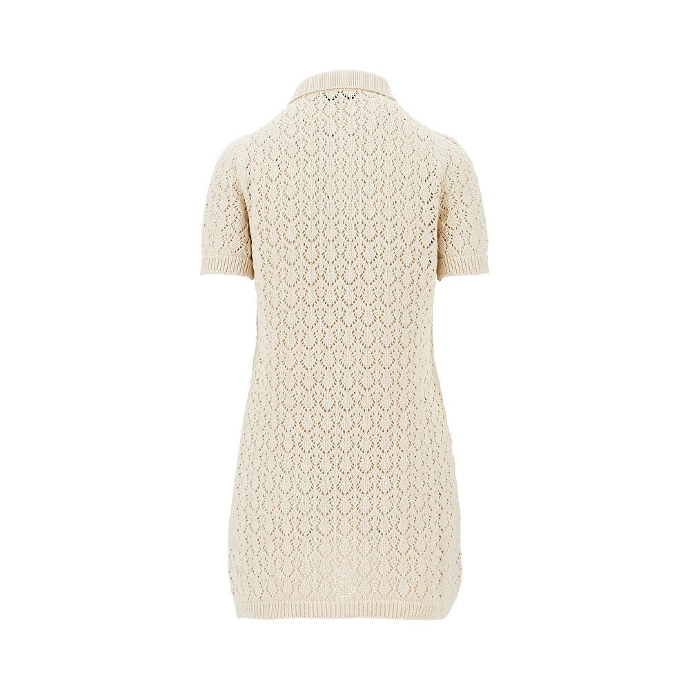 Openworked cotton midi dress