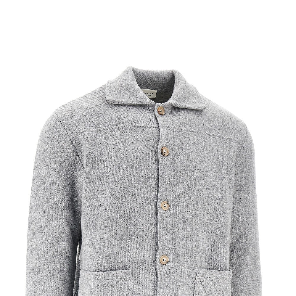 Buttoned wool cardigan