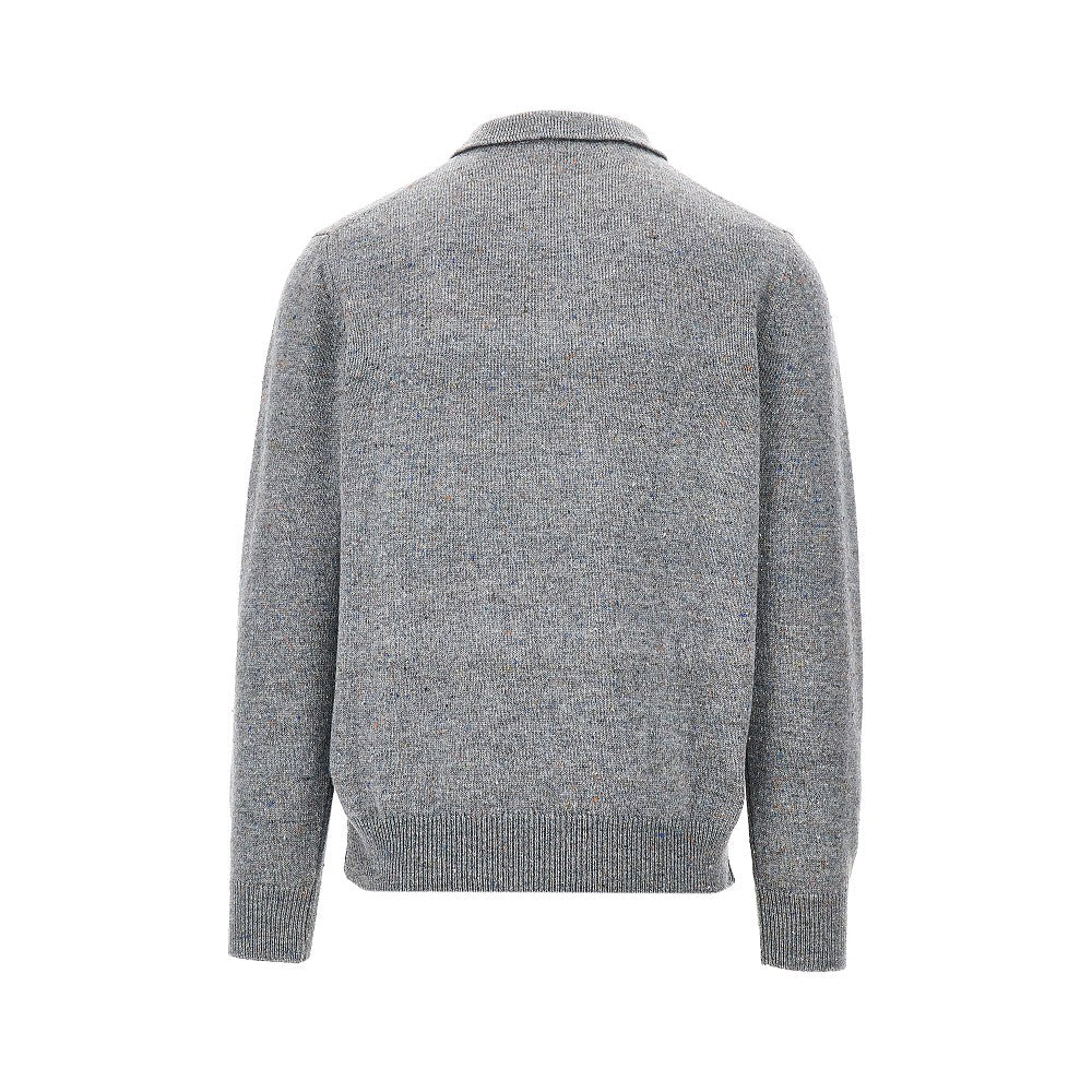 Pullover polo in lana merino