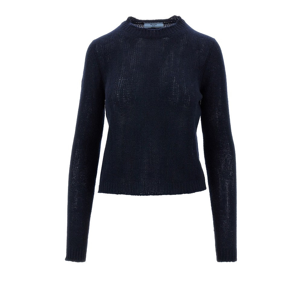 Pure cashmere crewneck sweater