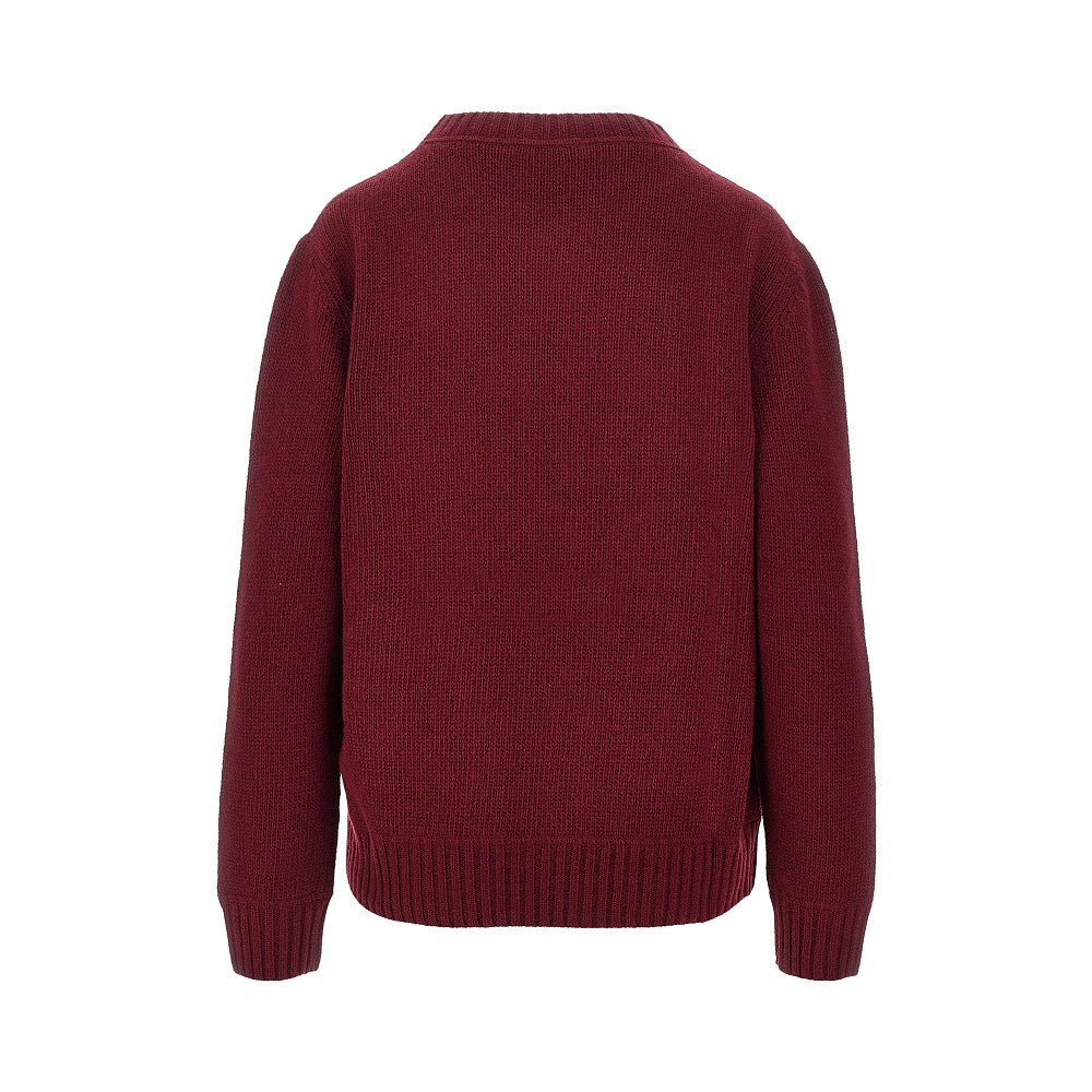 Pullover in lana e cachemire con logo