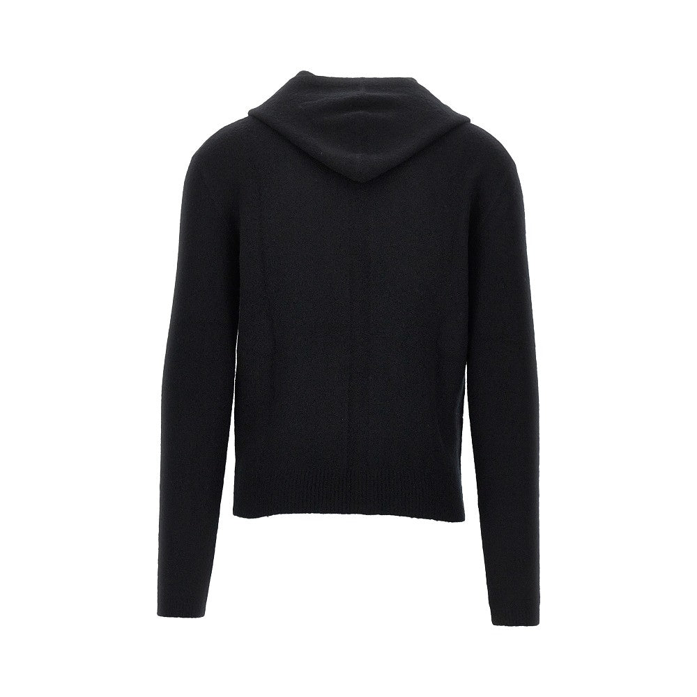Pullover con cappuccio in maglia