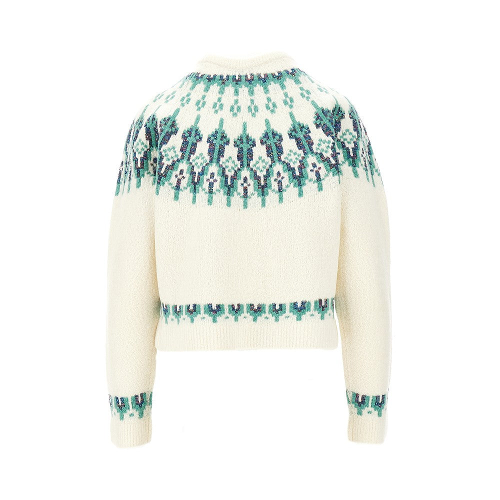 Pullover in misto lana jacquard