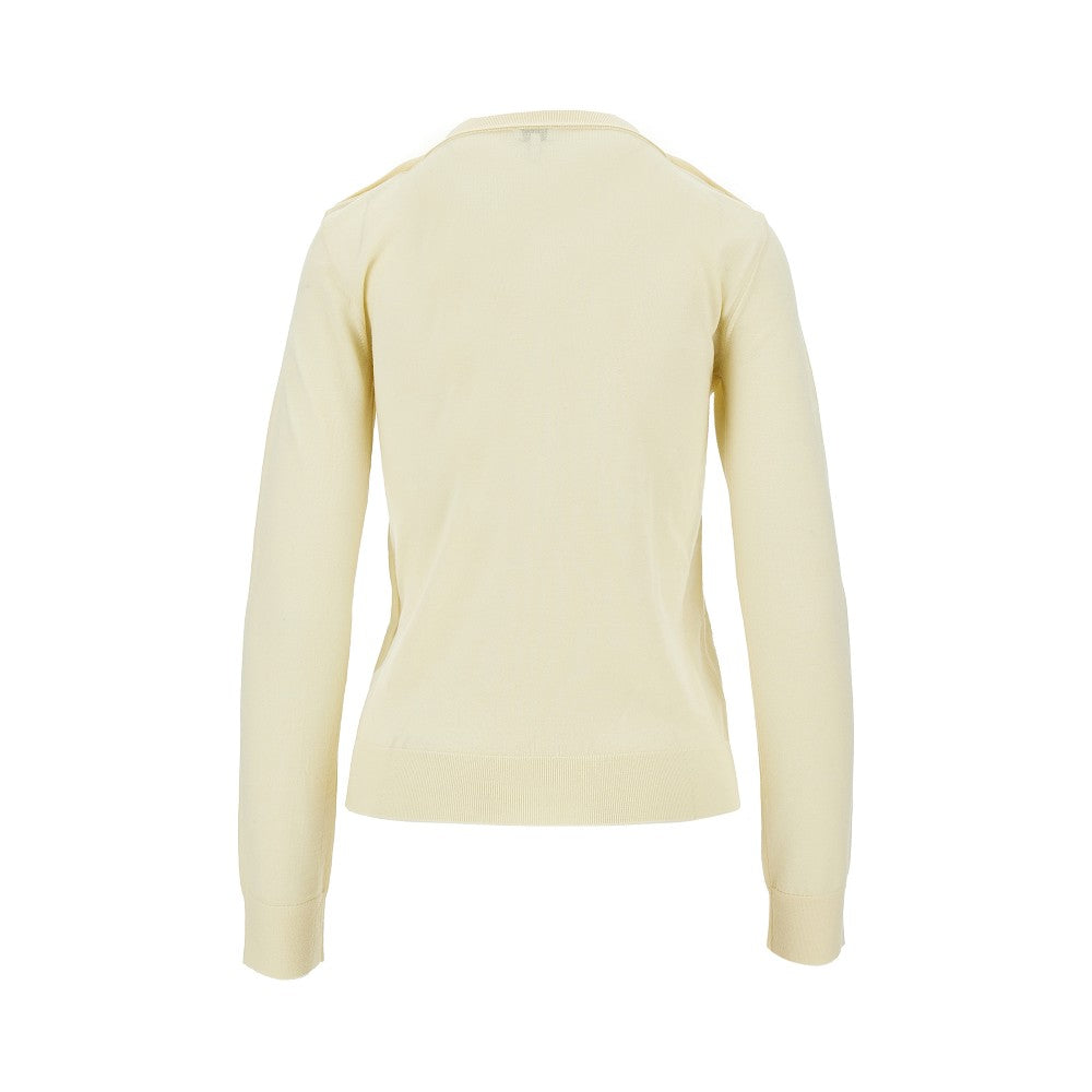 Merino wool boat-neck sweater