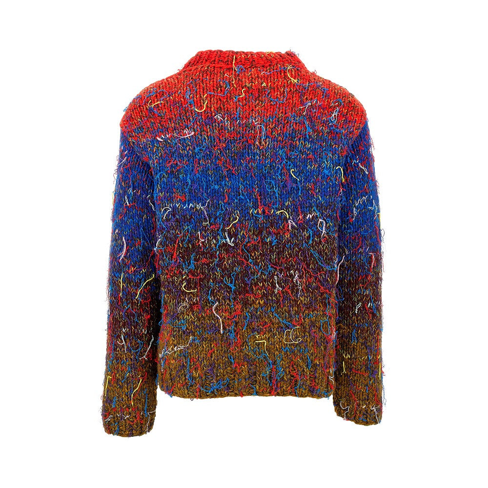 Hand-made wool-blend sweater