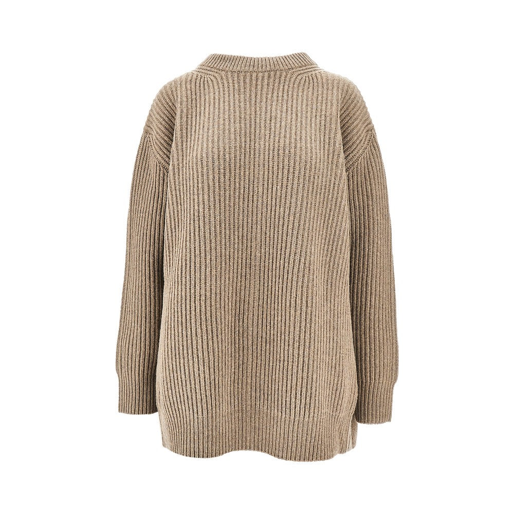 Wool-blend expandable sweater