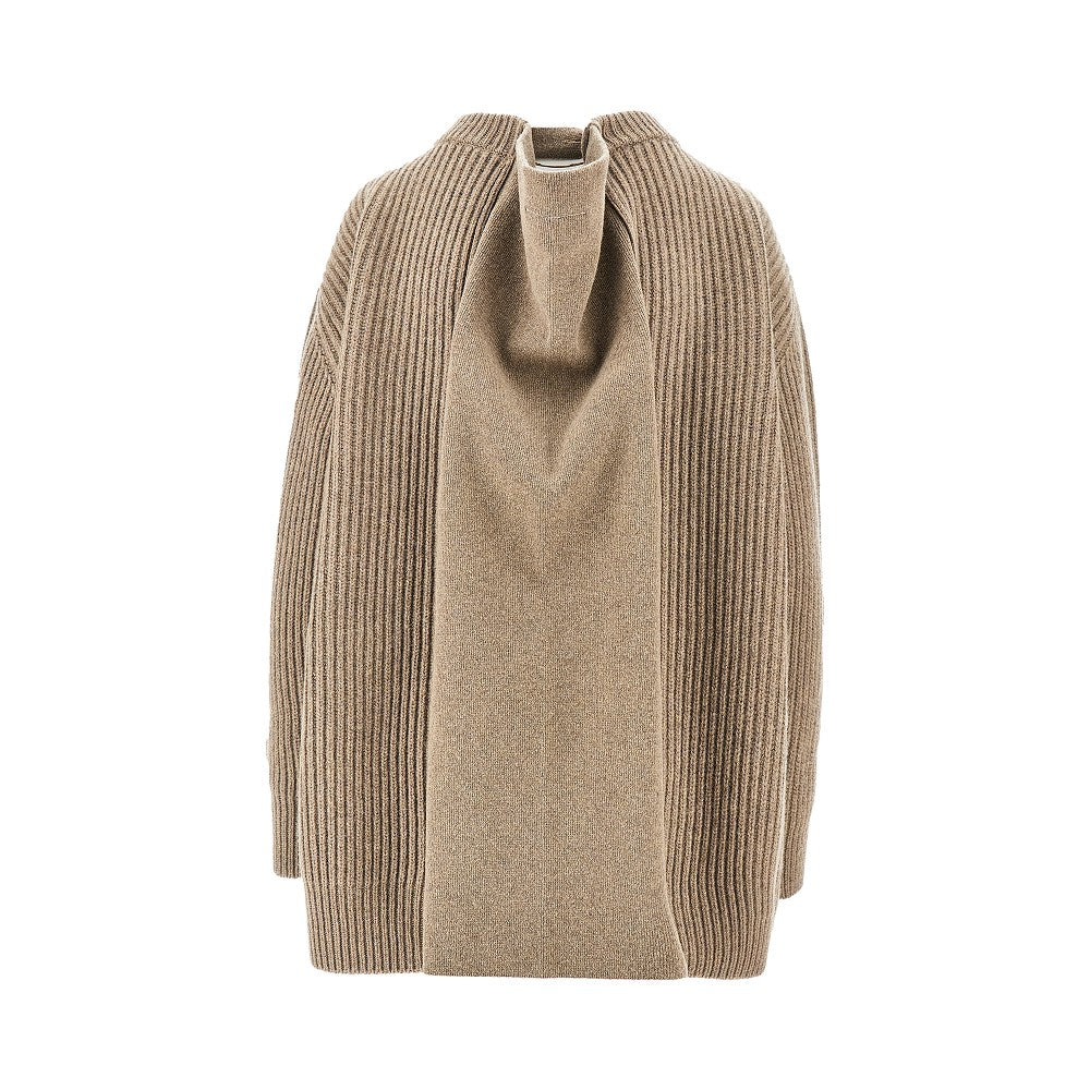 Wool-blend expandable sweater