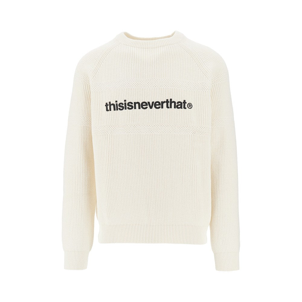 Pullover T-logo in maglia di cotone