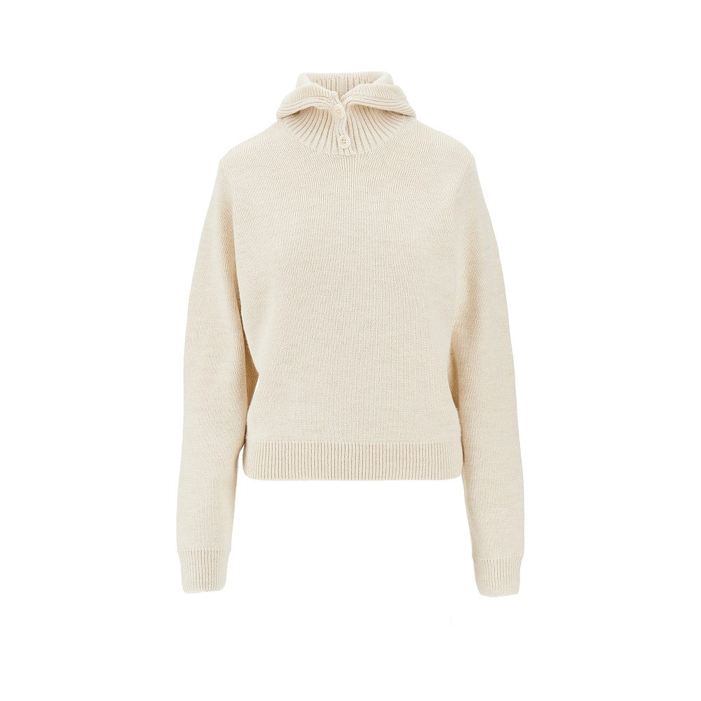 Hooded alpaca-blend sweater