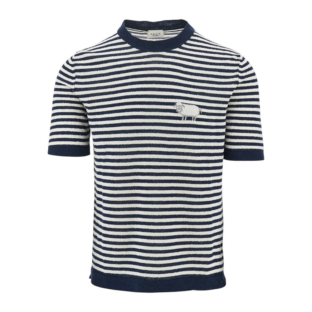Striped knitted T-shirt