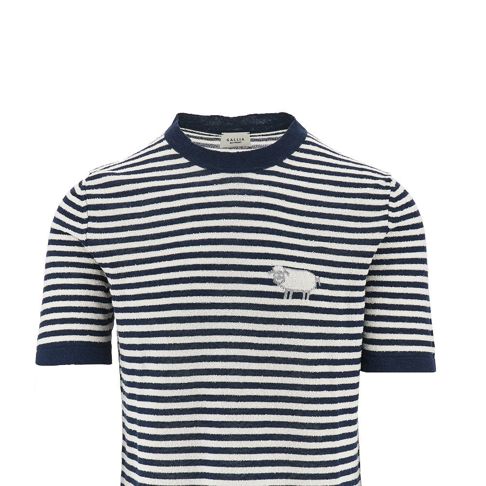 Striped knitted T-shirt