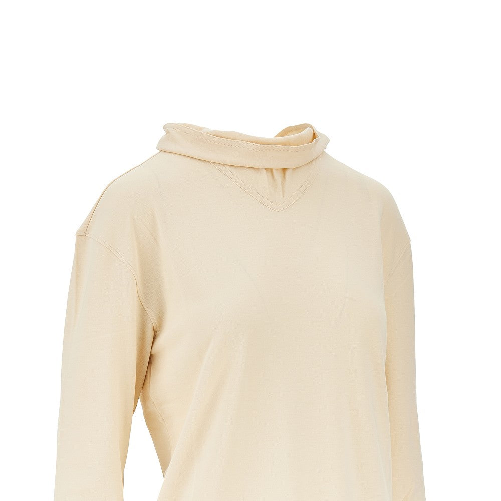 Jersey crepe foulard top