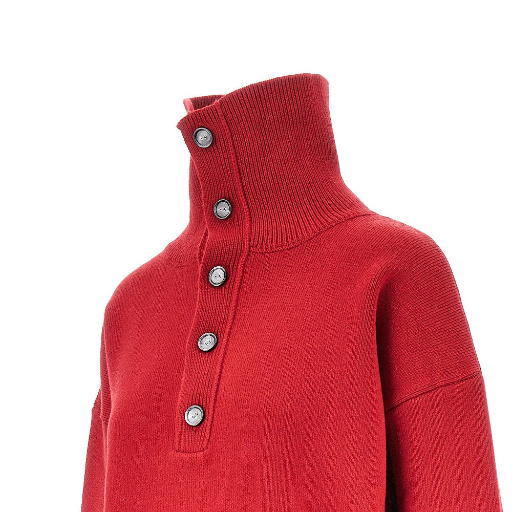 Pullover in lana con bottoni
