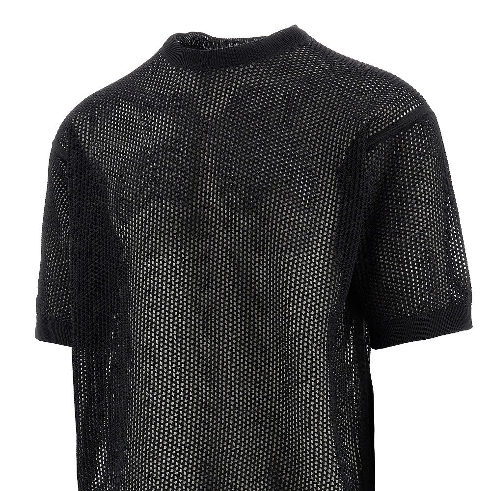 Net knit T-shirt