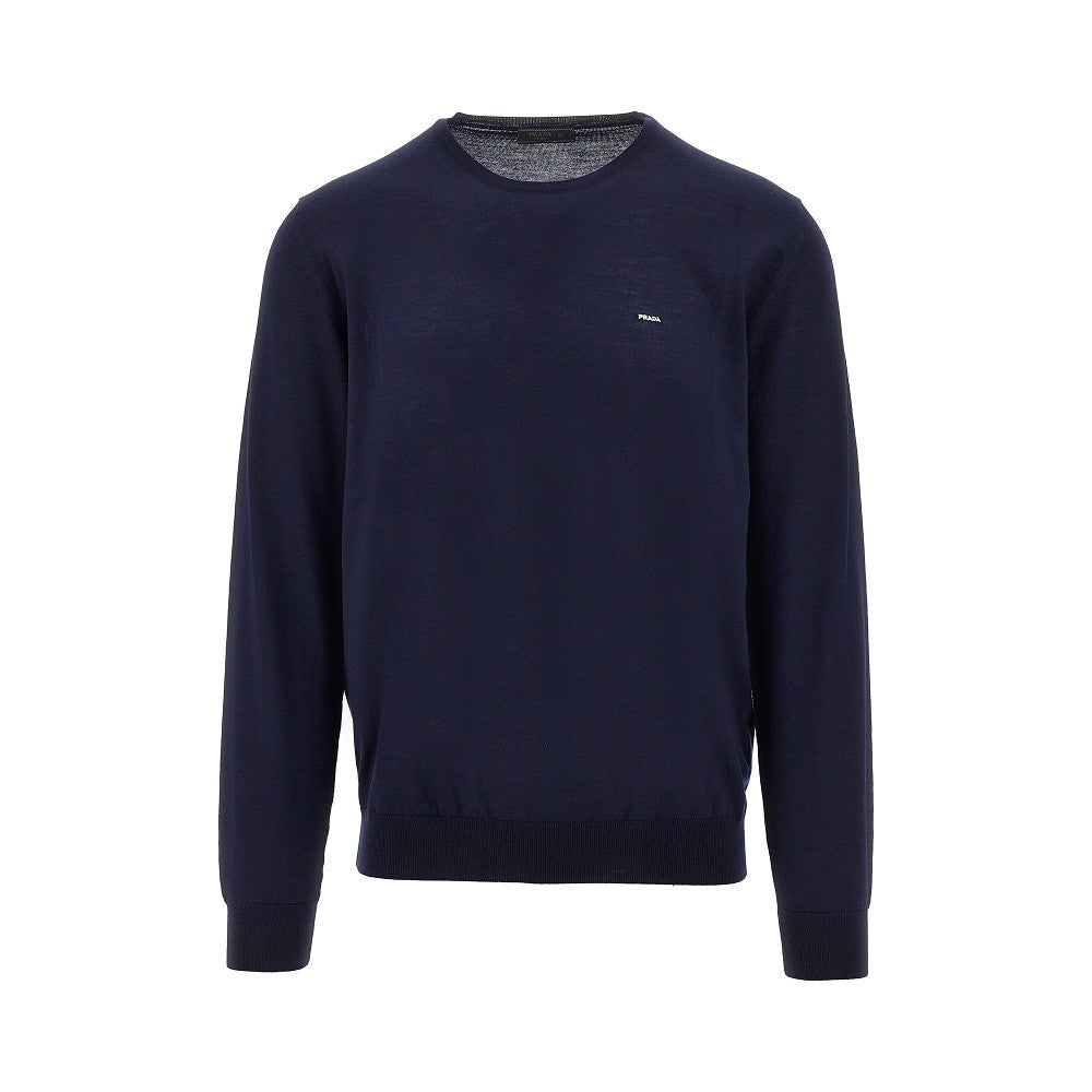 Superfine wool crewneck sweater