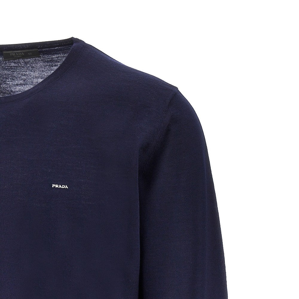 Superfine wool crewneck sweater