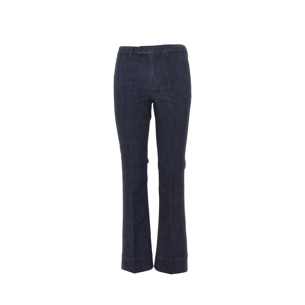 Stretch denim cropped pants
