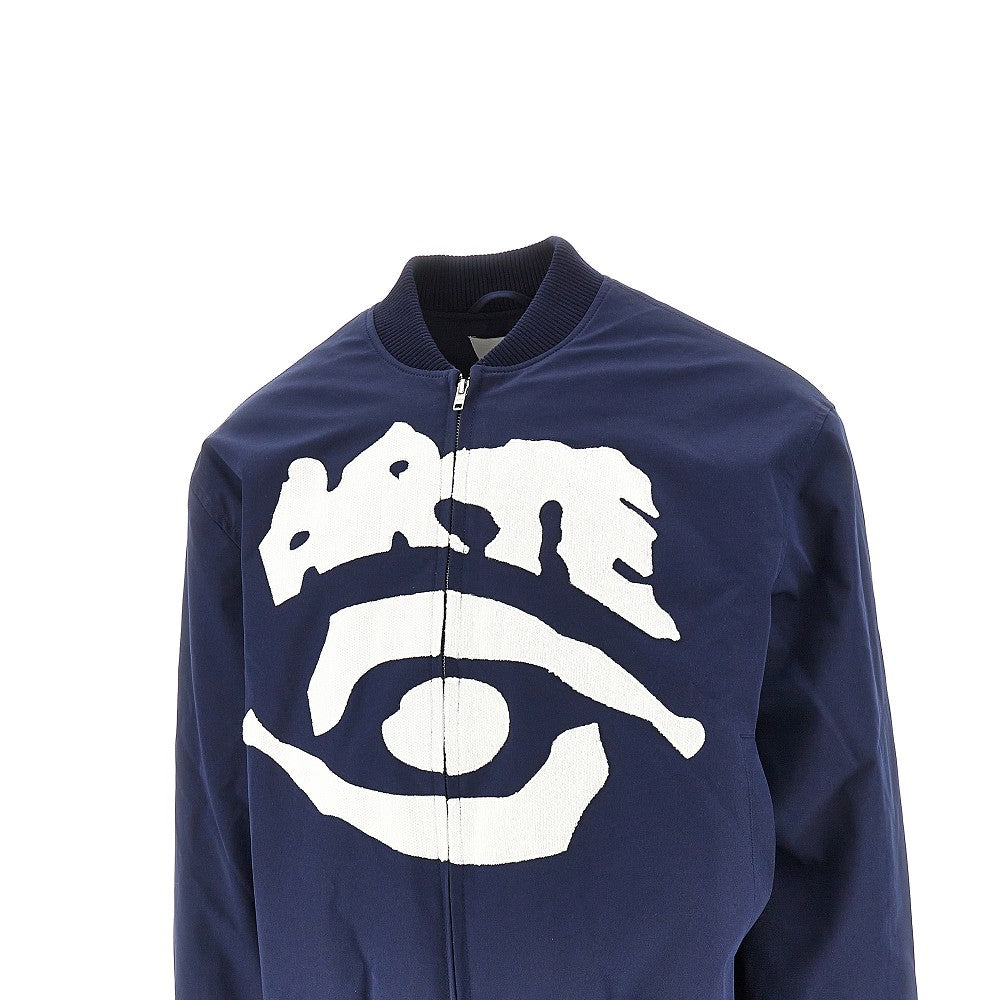 Eye Bomber Jacket con logo ricamato