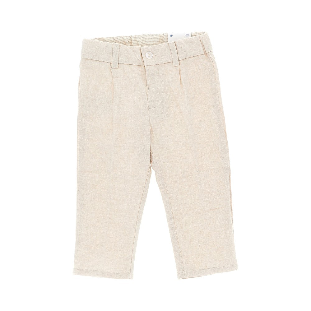 Pantalone chino in cotone e lino