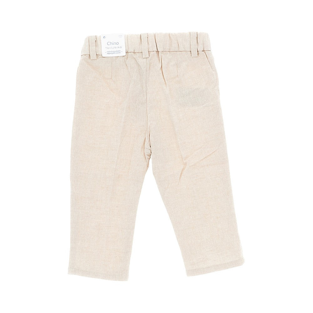 Pantalone chino in cotone e lino