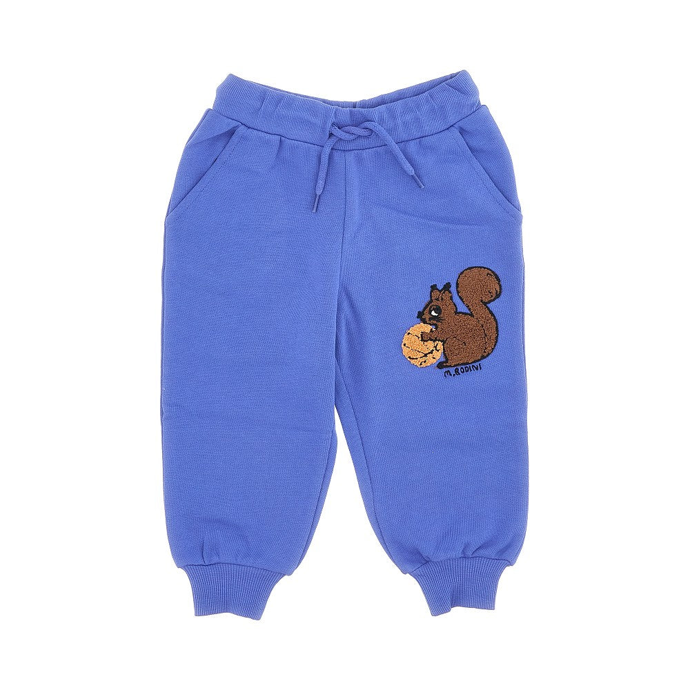 Squirrel embroidery sweatpants