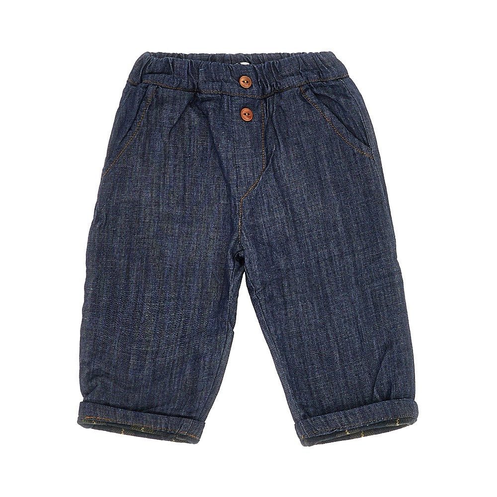Pantalone in denim con fodera in flanella