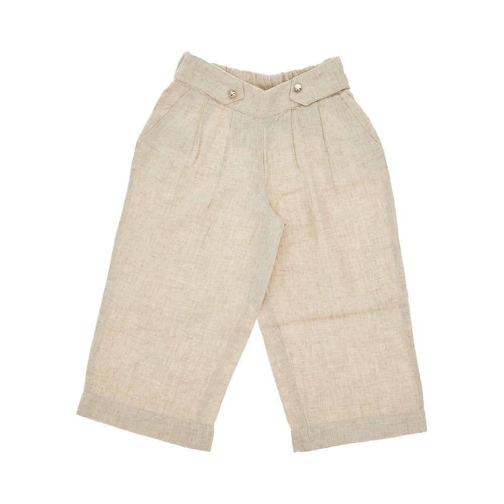 Lurex linen-blend pants