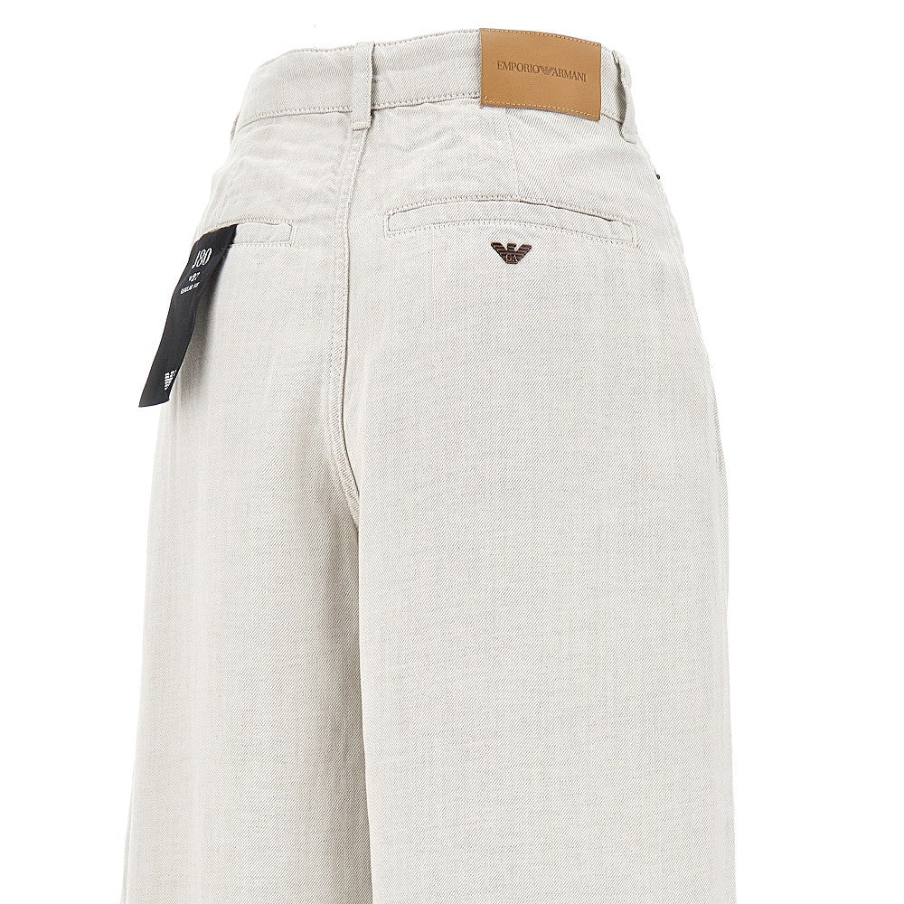 Linen-blend J80 pants