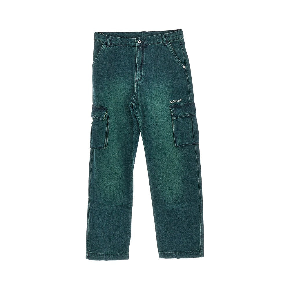 Pantalone cargo in denim 'Diag Stitch' - KIDS