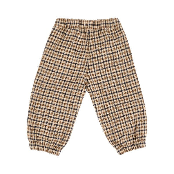 Pantalone in misto cotone a quadretti
